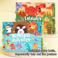 Montessori Kids DIY Sticker Quiet Book Baby Early Educational Toys Book Repeatable Use Sticker Puzzle Game Book Baby Toy Gifts 1