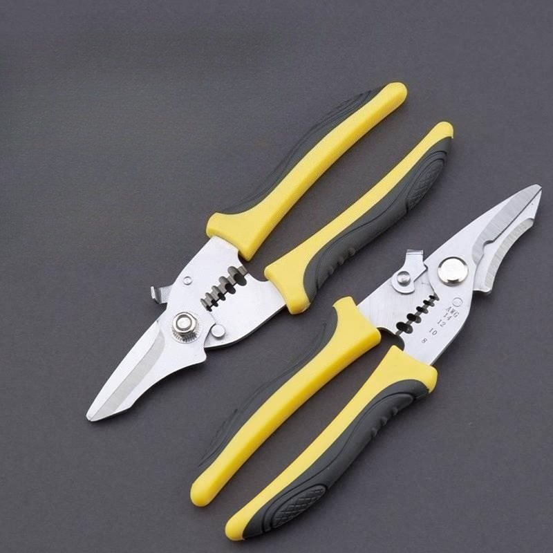 Industrial Wire Stripping Pliers Electricians Special Strong Stainless Steel Stripping Pliers Fiber Optic Cable Wire Clippers
