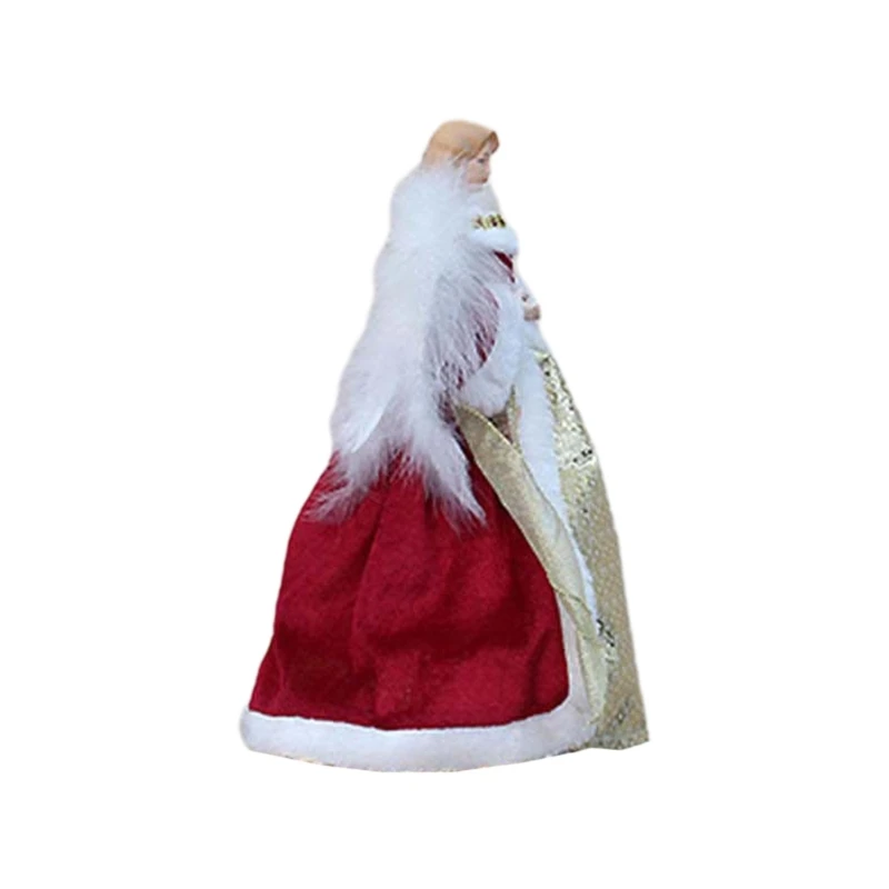 Angeled Statue Christmas Tree Toppers Wing Holiday Party Decorative Ornament