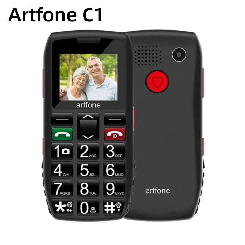 Artfone C1+ Telefonos Celulares Para Personas Mayores Con Sos Botón, Radio  Fm, Con Una Base De Carga,gran Teclado, Gran Volumen