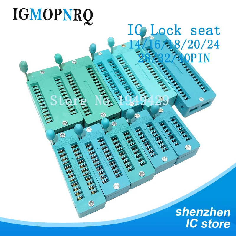 1pcs/lot 14 16 18 20 24 28 32 40 Pin 2.54MM Green DIP Universal ZIF IC ...