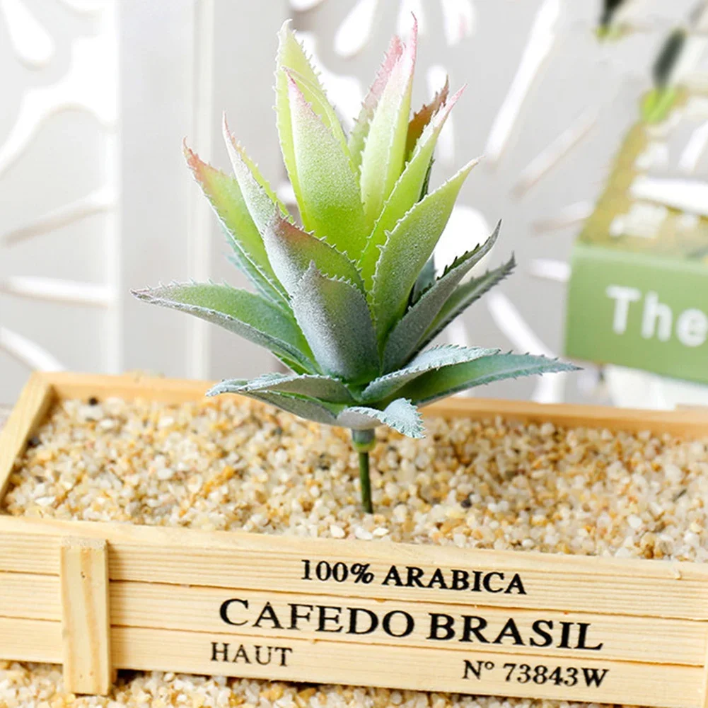 DIY künstliche saftige beflockte Pflanze gefälschte Kaktus Hausgärten Schlafzimmer Büro außerhalb Dekor gefälschte Pflanze Desktop kleine Bonsai neu – Detail 29