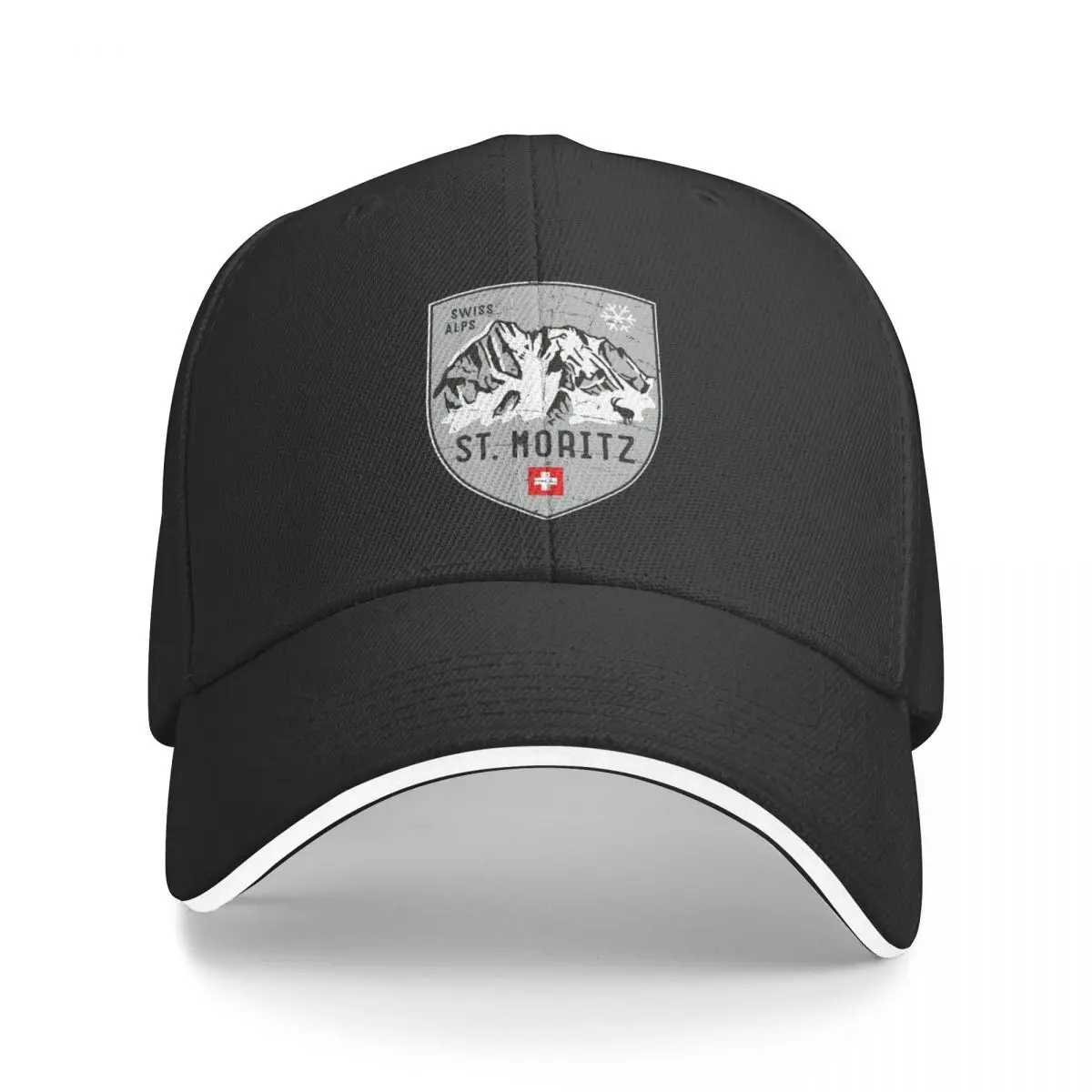 

St. Moritz Switzerland Emblem Baseball Cap Golf Hat Hat Beach New Hat Golf Wear Men Women's