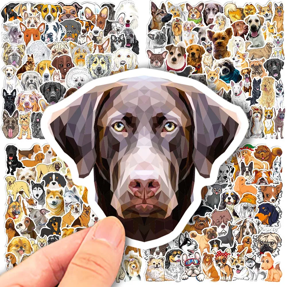 

10/50pcs Cute Pet Dog DIY Stickers Pack Laptop Scrapbooking Notebook Skateboard Pencil Case Wall Kids Waterproof Graffiti Decals
