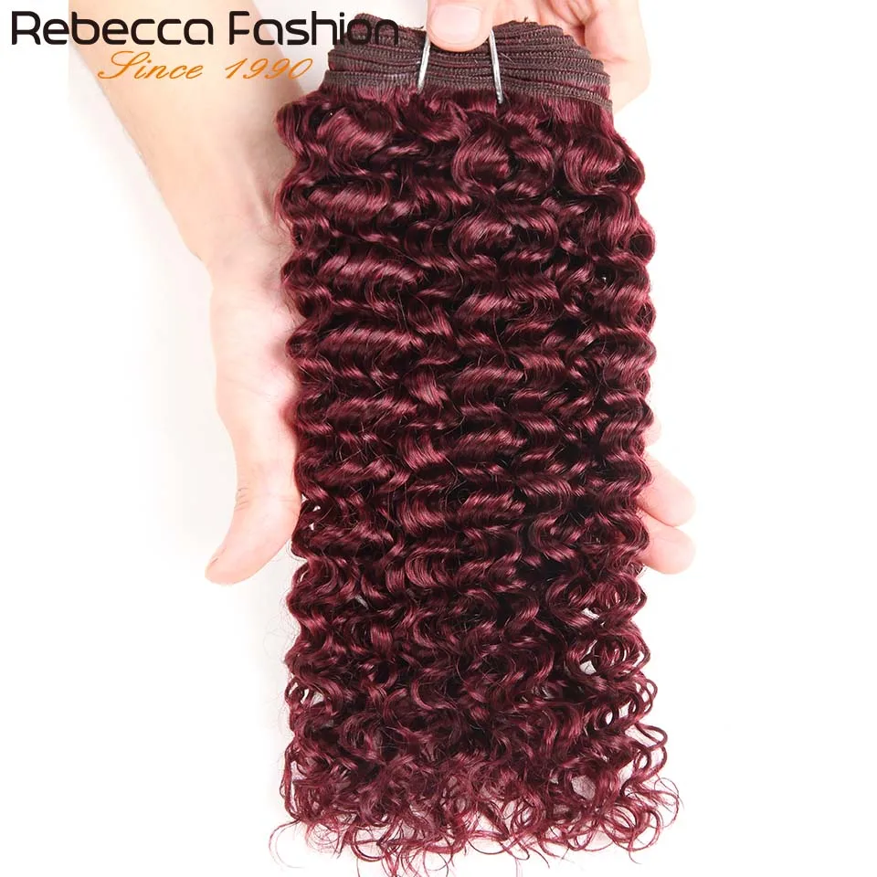 Fasci Di Tessuto Di Capelli Umani Ricci Profondi # 99J #27 #4 # Burg P4/27 Fasci Di Capelli Umani Ricci Biondi Estensioni Fasci Di Capelli Ricci Cresp