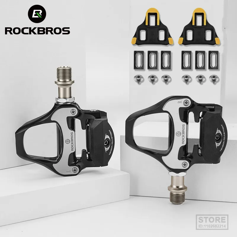 

ROCKBROS SPD-SL Cycling Road Bike Bicycle Self-locking Pedals Ultralight Aluminum Alloy 2 Sealed Bearing Pedal Part