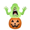 5FT Inflatable Ghostbusters Slimer Ghost Halloween Decorations Outdoor Build-in LED Light Blow Up Halloween Decor Yard Party Toy 3