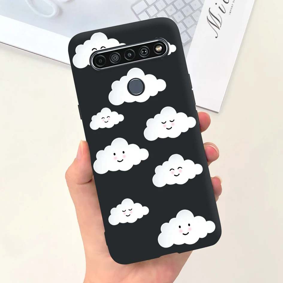 Cute Cat & Dinosaur Soft Black Silicone Shockproof Bumper Phone Case