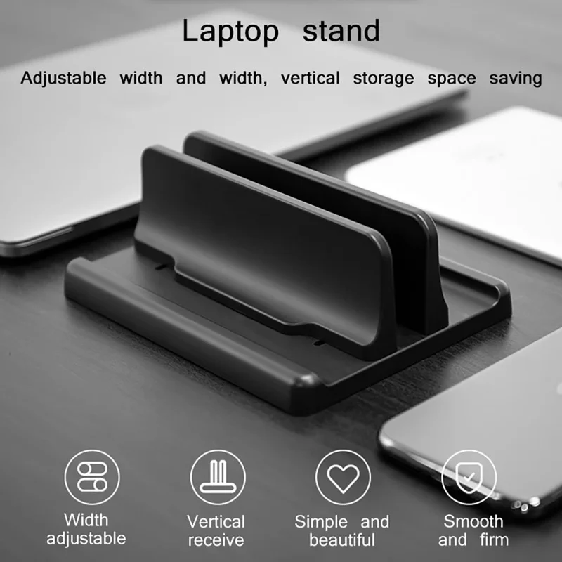 Supporto da tavolo a 3 slot supporto per Laptop verticale per Macbook Air Pro 13 16 supporto da tavolo robusto dimensioni del Dock regolabile per Notebook