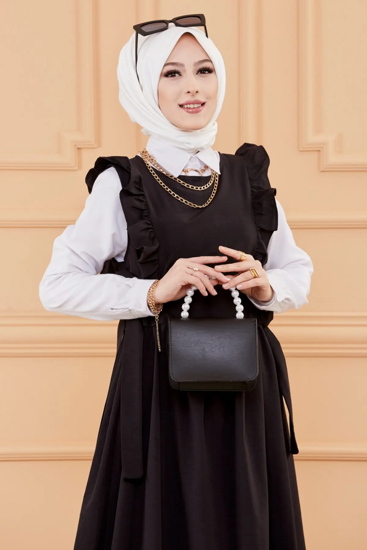 TUGBA Muslim Dress Short sleeve muslim dress code 2021 turkish gown hijab summer
