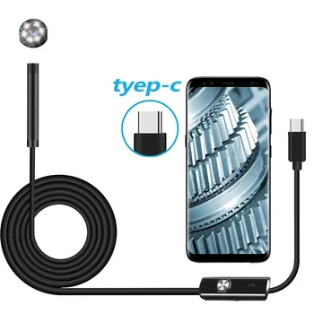 5.5 / 7.0 mm IP67 Waterproof Endoscope Camera 6 LEDs Adjustable USB Android Flexible Inspection Borescope Cameras for Phone 1