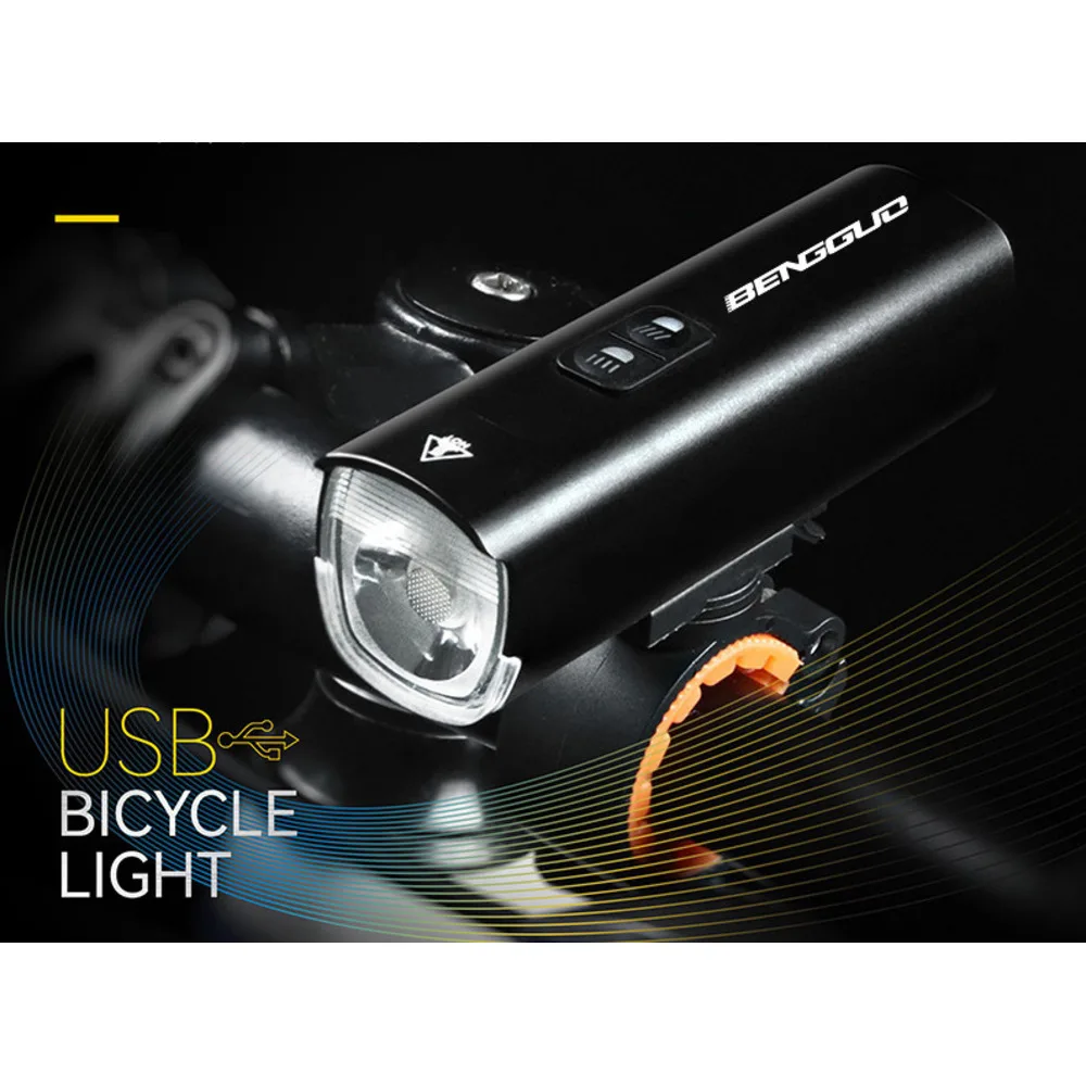 Mountain bike lights, high brightness aluminum alloy waterproof road bike, outdoor night riding, USB charging riding_voghion.com