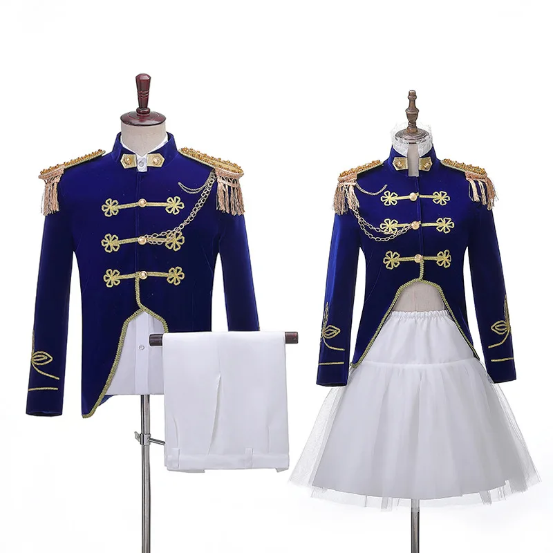 

Victoria Prince Sailor Costume Women Adult Military Blazer Suits Outfit Halloween King Prince Renaissance Medieval Man Coat