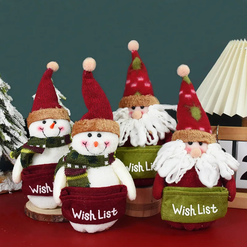 

Santa Snowman Doll Christmas Ornaments for Home Table Decoration Natal Noel Navidad Gift Happy New Year 2024 Kids Children Toy