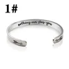 Bangle Bracelet for Men Women Jewelry Silvery Titanium Stainless Steel Inspirational Bracelets Bangles Love Engraved Cuff Bangle 3