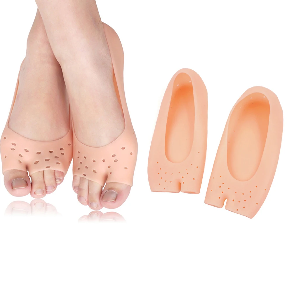 SiliconeGelMoisturizingSocksFootCareProtectorHelpsDryFeet
