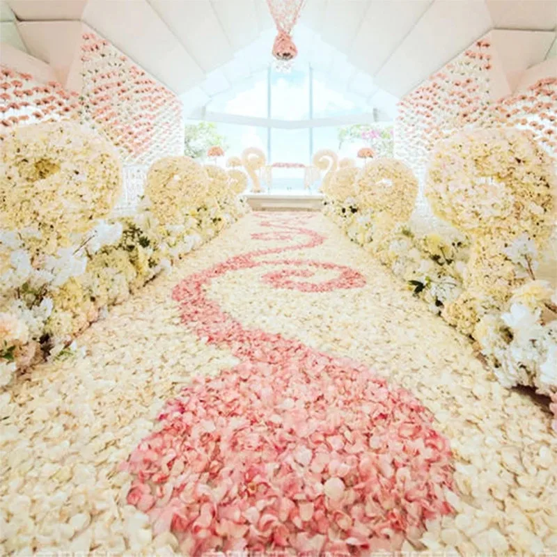 Rose Petals artificial rose petals 500/1000pcs Artificial Rose Petals Colorful Wedding Flower Petals Romantic Silk Rose Flower Leaf Party Event Decoration Supplies