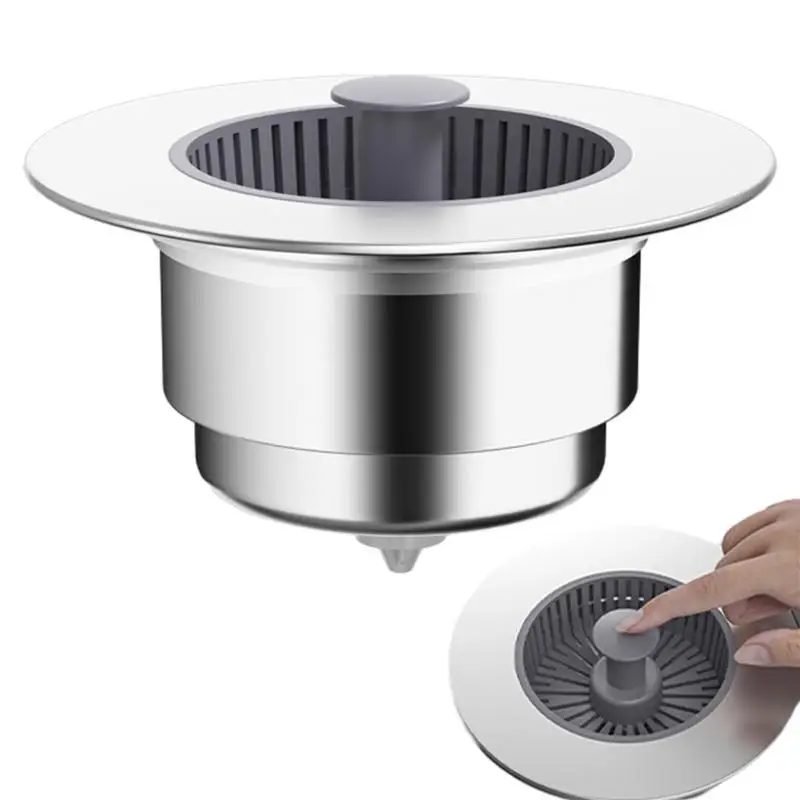 

Сливная сетка для кухонной раковины, корзина для кухонной раковины 3-1/2 дюйма, Ловец еды, выдвижная кухонная раковина, стопор, фильтр запаха с сливной корзиной