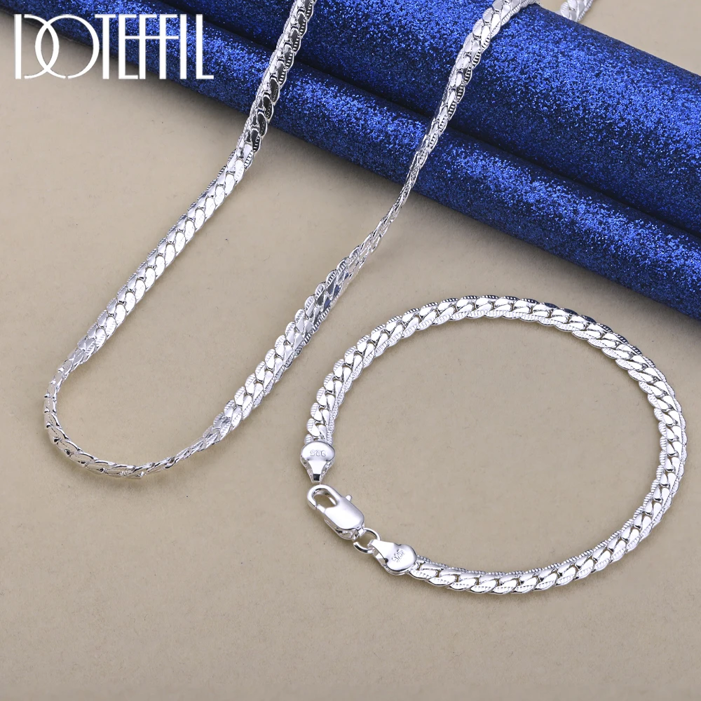 DOTEFFIL925SterlingSilver81618202224Inch6mmSideChain