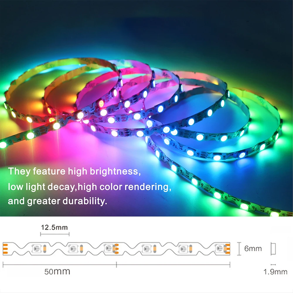 รูปสินค้า แถบไฟ LED ยืดหยุ่น ตัว S สีสันสดใส สำหรับตกแต่ง