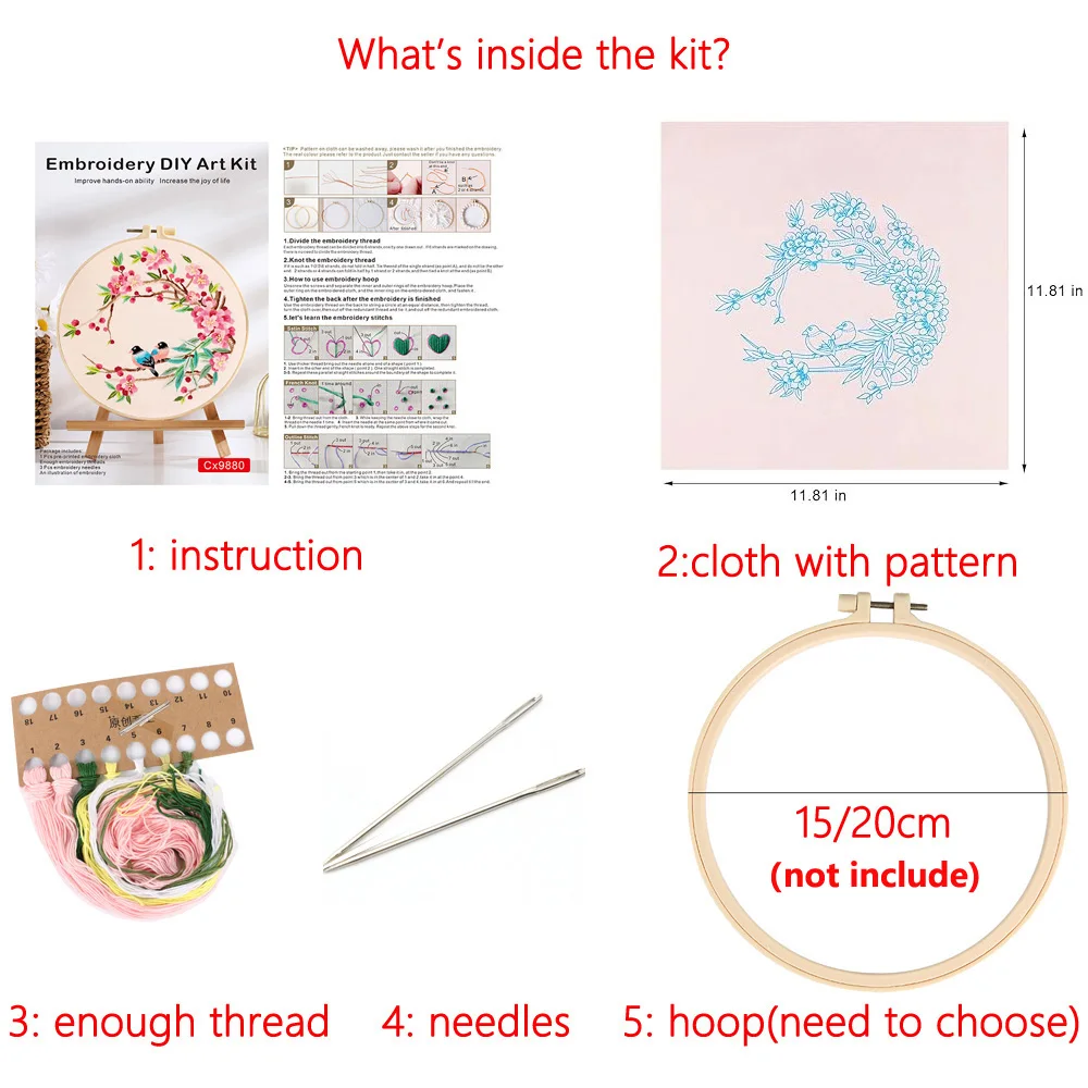 Embroidery Kit with Scenery Pattern Mountain and Moon Landscape for Skilled DIY Embroidery Adults Perfect Handmade Gift