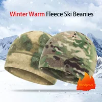 Winter Fleece Beanie Cycling Men Women Elastic Hiking Soft Thermal Commuting Ski Helmet Liner Hat Windproof Camping Cap Outdoor