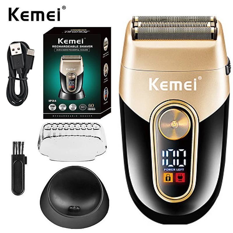 Kemei KM 3209 Rechargeable Beard Shaver Electric Shaver Men Electric
