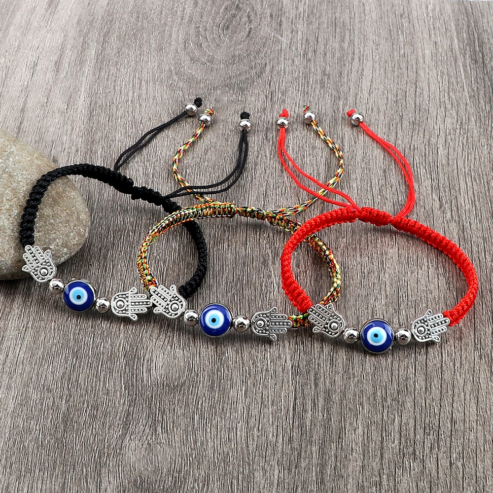 Cotigo! Bracciale Rosso 7 Nodi Con Amuleto In Acciaio, Portafortuna E Protezione Dal Malocchio, Regolabile, Per Coppie E Amici (2 Pezzi)