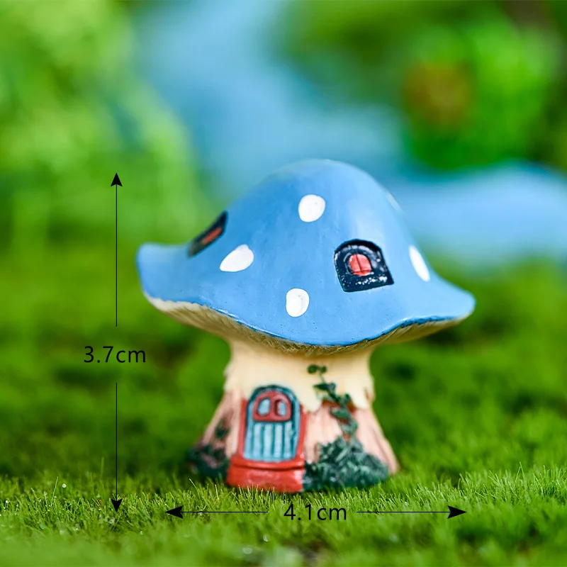 ตัวเลือกสินค้า สวนที่มีสีสันเห็ดตกแต่งบ้าน Miniacture ตุ๊กตาเรซิ่นหัตถกรรมตุ๊กตาเล็กๆ Fairy World Bonsai Garden เครื่องประดับ