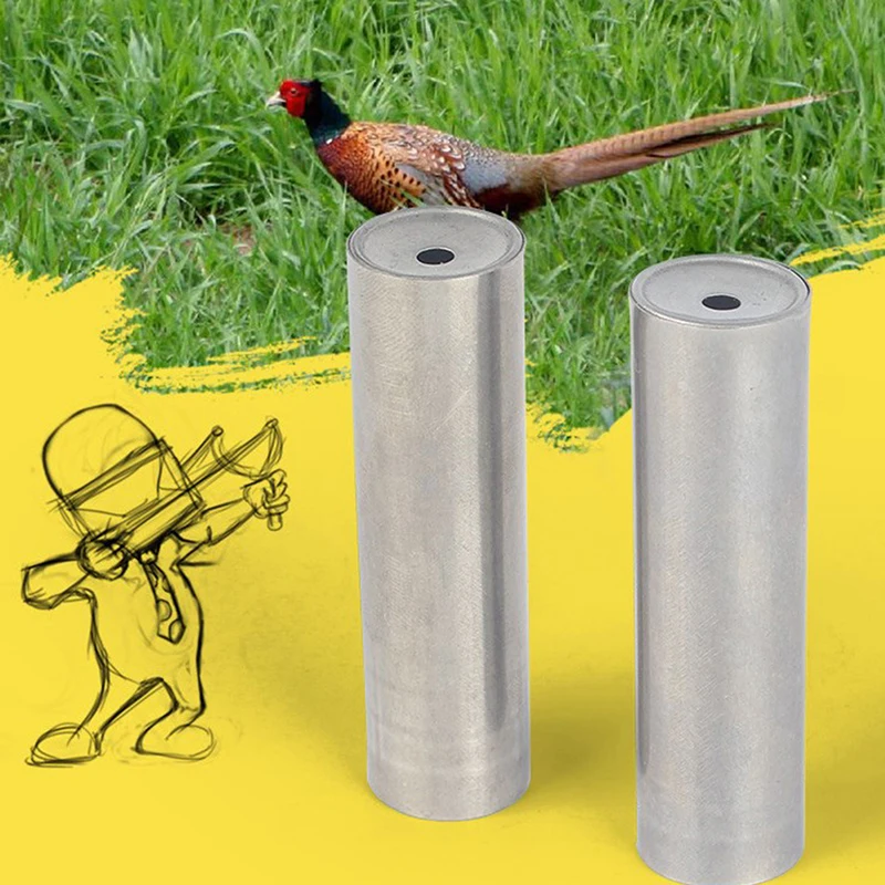Aço inoxidável Bird Shooting Apito, feisão Caça Apito, caçador ao ar livre, chama Caça engrenagem feisão, durável