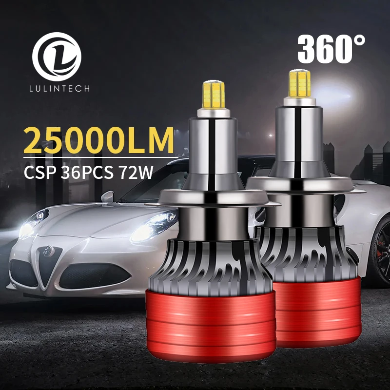 

H7 H11 H8 H9 автомобильная светодиодная фара 9005 градусов 9006 лм H1 6000 HB3 HB4 лампа 36 светодиодов CSP 12 В 24 в k турбо лампа супер яркая