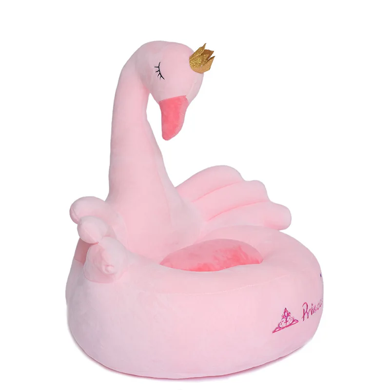Crown Flamingo Swan Baby Gift Room Decor Washable Removable Chair Learning Seats Kindergarten School Decoration Kid's Plush Sofa 5