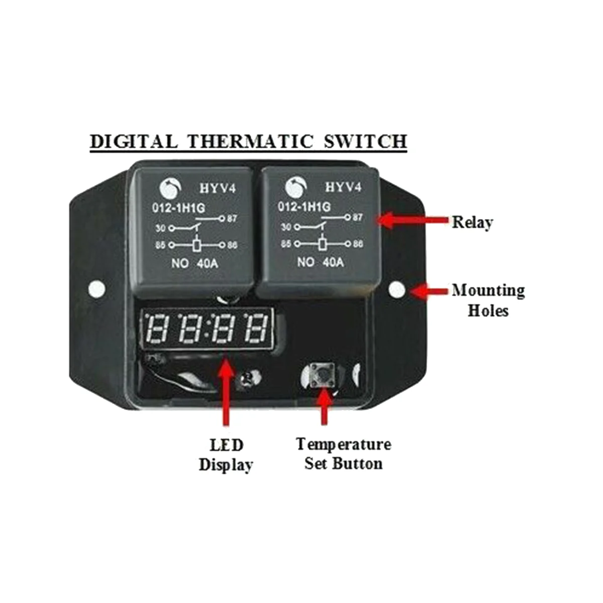 

0444 Digital Radiator Fans Controller: Adjustable Temperature Range