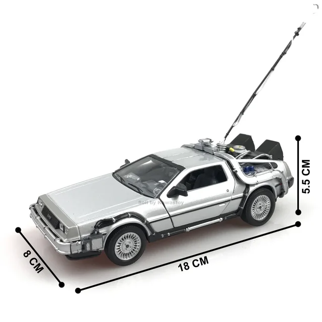 【新品】デロリアンタイムマシン 1:24スケールモデル（ウェリー製） Welly 1:24スケールdelorean dmcザ · フューチャー1 2 3 & 飛行
