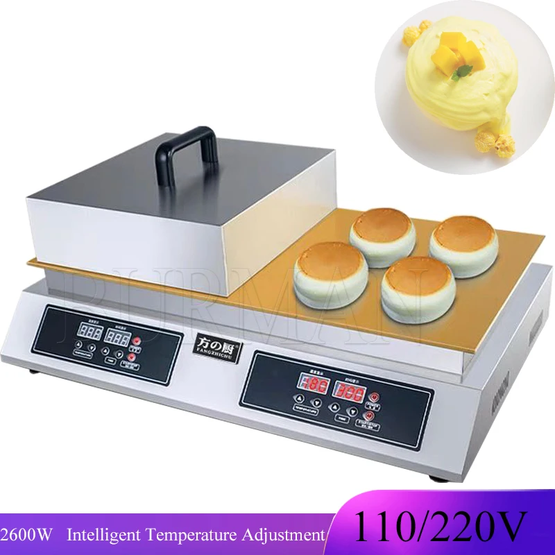 

110V 220V Double Head Rapid Heating Souffle Baking Dorayaki Machine Product Copper Muffin Maker