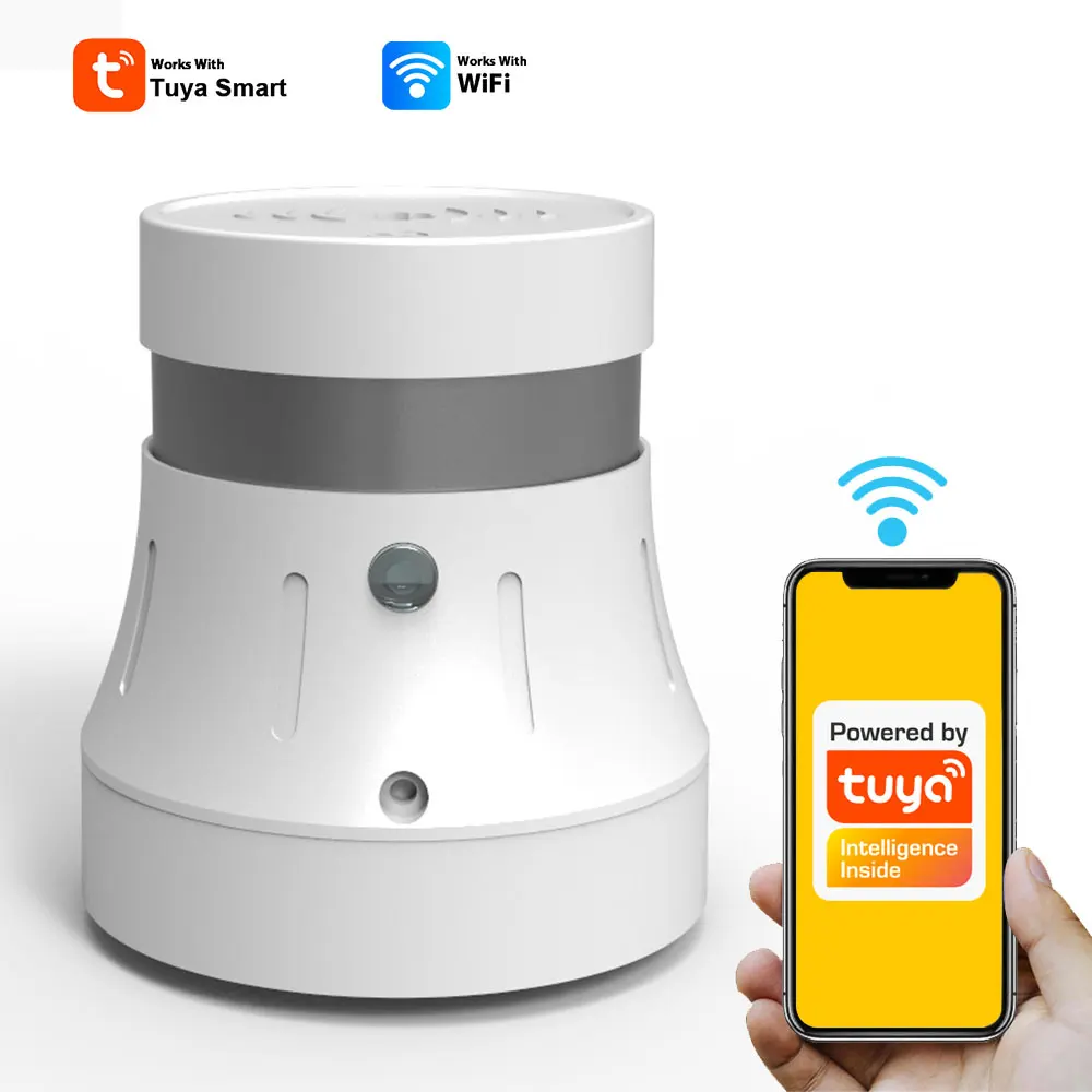 Détecteur de fumée Zigbee pour maison connectée, système de sécurité sans  fil, alarme incendie, contrôle avec application Tuya Life - AliExpress