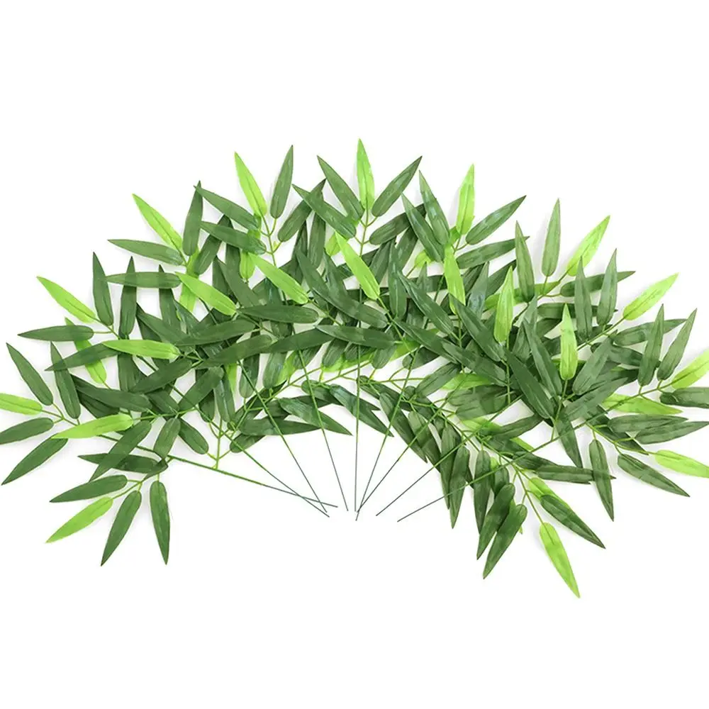 20 Stück/Lot Langlebige Dekorationen für Hochzeiten, Garten und Zuhause, Zweige, Pflanzenblätter, Bambusblätter aus Seidenstoff – Detail 12