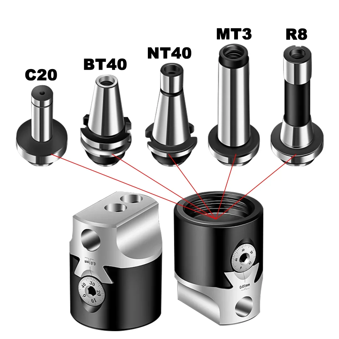 F1 Boring head NT30 NT40 BT30 BT40 MT2 MT3 MT4 C20 C25 R8 M12 Boring Tool Holder F1-50mm 2 inch head Set 12 18 25mm Bar tool holder boring bar and boring head