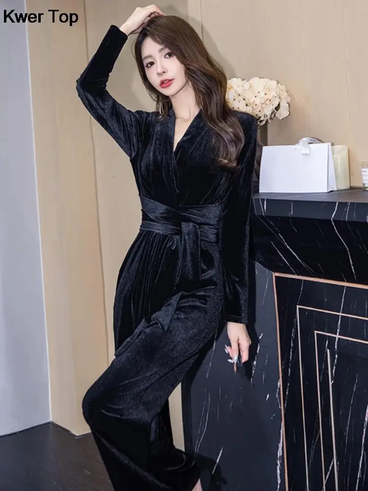 Mango Mono Terciopelo Negro Terciopelo Mujer Mono De Terciopelo De