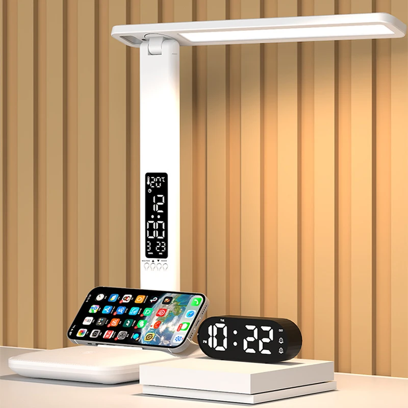 Multifunctional LED Desk Lamp with Touch Dimming and Adjustable Light