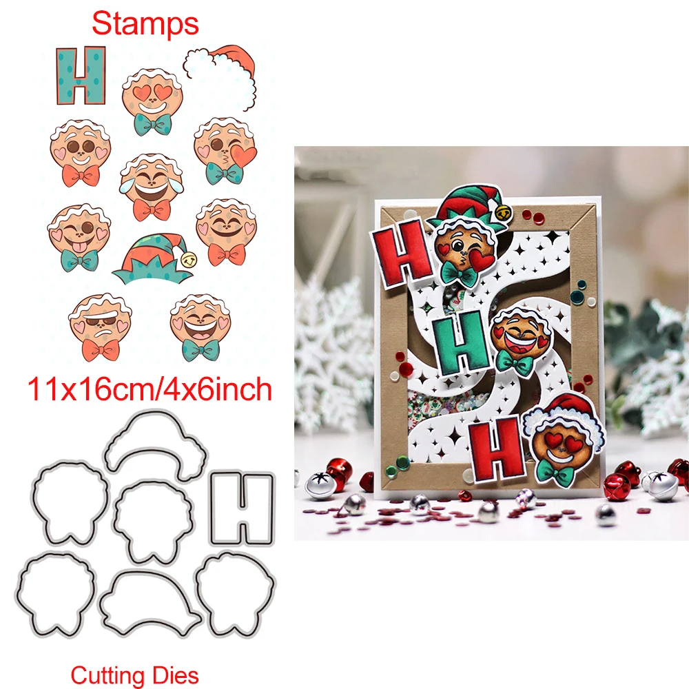 Fustelle Metalliche Natalizie A Forma Di Calza E Gnomo | Timbri Per Scrapbooking, DIY, Biglietti E Album | Acciaio Al Carbonio