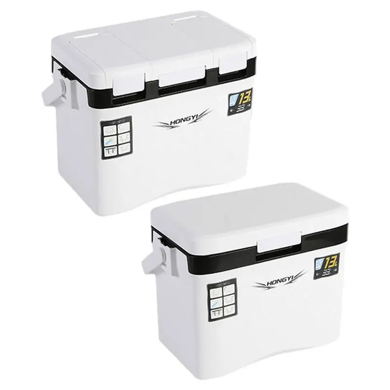 

Insulated Bait Bucket Multifunctional Lightweight Insulated Bait Cooler 13L Capacity Portable Fish Cooler Fishing Box Bait