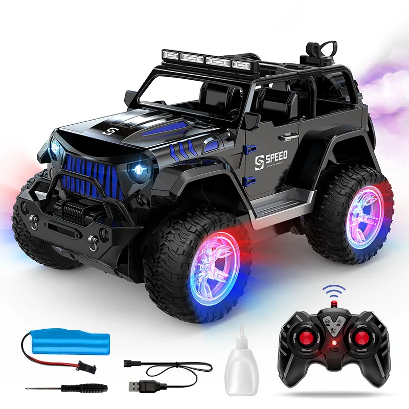 2.4G 4WD Afstandsbestuurbare Voertuig met Lichtspray, Drift, Offroad Raceauto, Snelle Elektrische Offroad Klimauto Speelgoed_voghion.com
