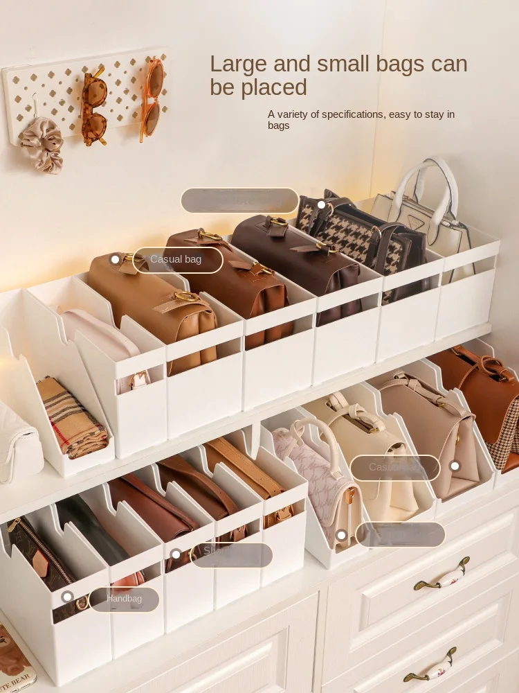 

Storage Bag Box Handbag Organizer for Wardrobe Closet Lady Bag Holder Luxury Handbag Show-box Home Storage Organization
