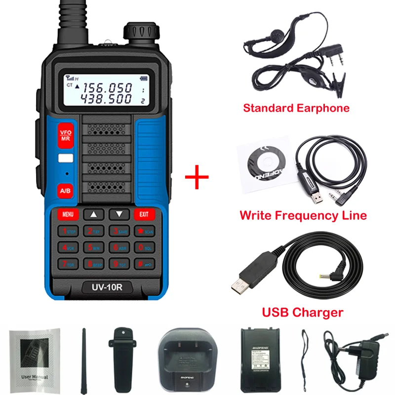 Baofeng UV-10 PRO Waterproof Walkie Talkie Dual Band High Power CB Radio Vhf Uhf CB Ham Radio Upgraded of UV-10 plus Radio UV5R cheap walkie talkies Walkie Talkie