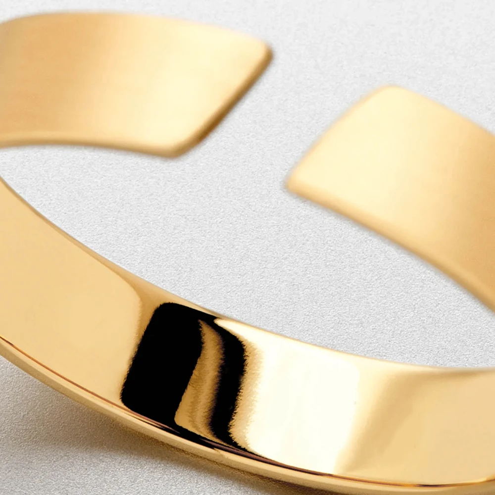 ELANDIS Stainless Steel Gold Plated Ring Simple Men's Accessories Holiday Party Favors 5