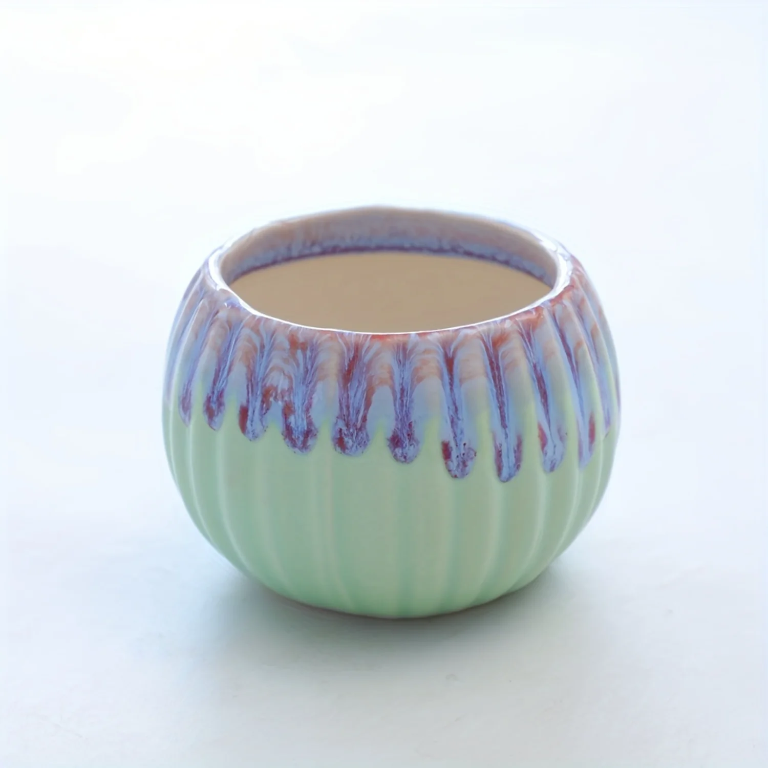 Colorful 4pcs Ceramic Succulent Pot Set-Ideal for Colorful Cactus & Horticulture in Small Spaces