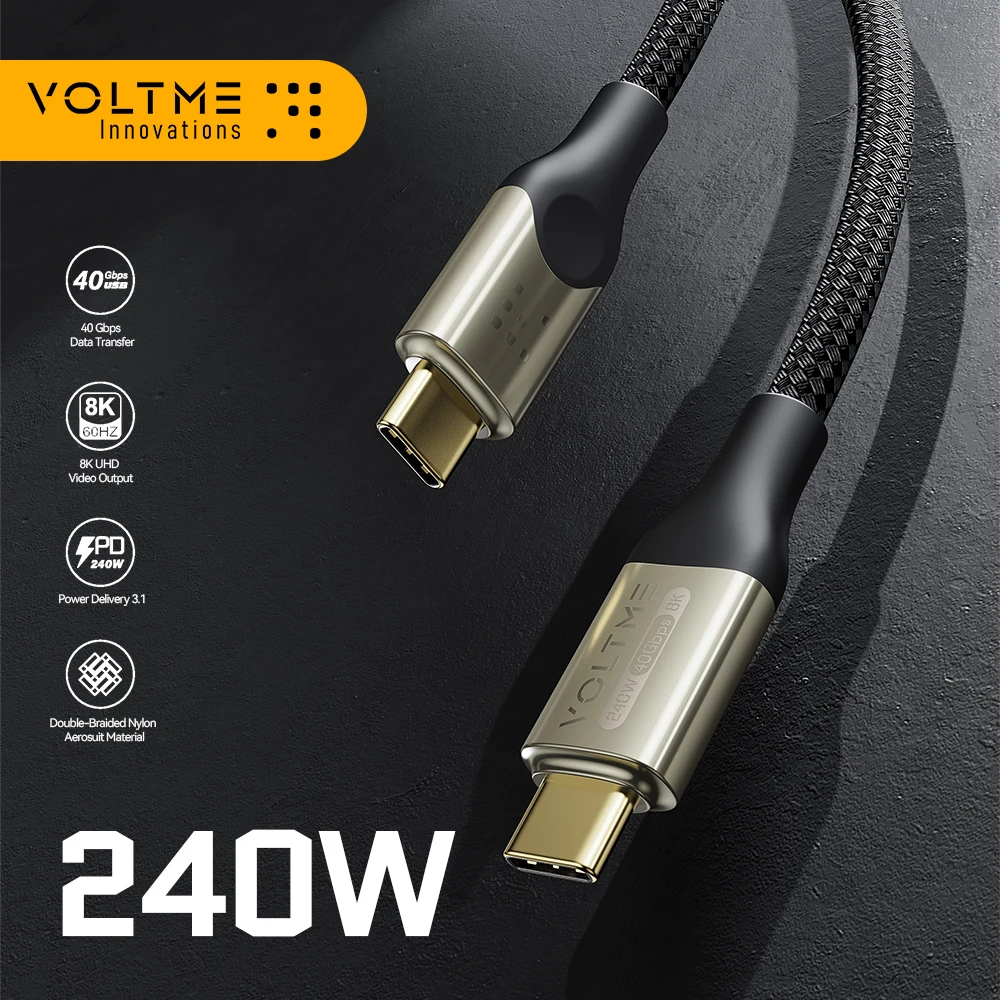 240w 40gbps Cavo Di Ricarica Rapida Da USB C A USB C Con Display - Foto 4