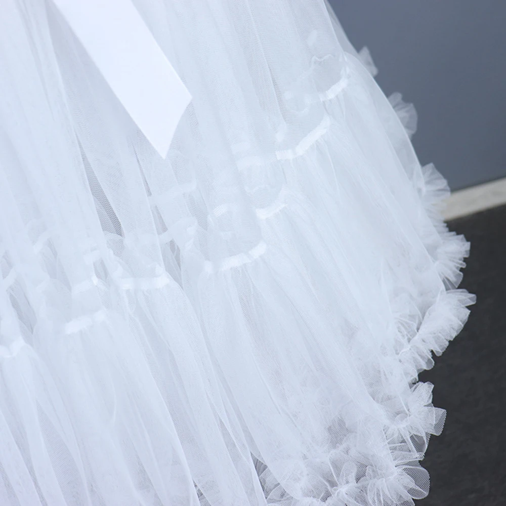 Fashion Puffy Layered Tulle Skirt Fluffy Underskirt Short Petticoat Lolita Cosplay Crinoline Petticoat Dance Prom Dress 65CM