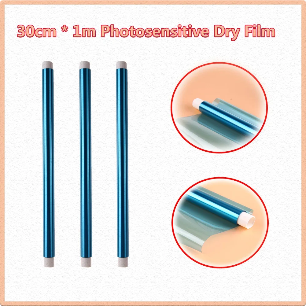 Portable Photosensitive Dry Film for Circuit Photoresist Sheet for Plating Hole Covering Etching Producing PCB Board 30CM*1M